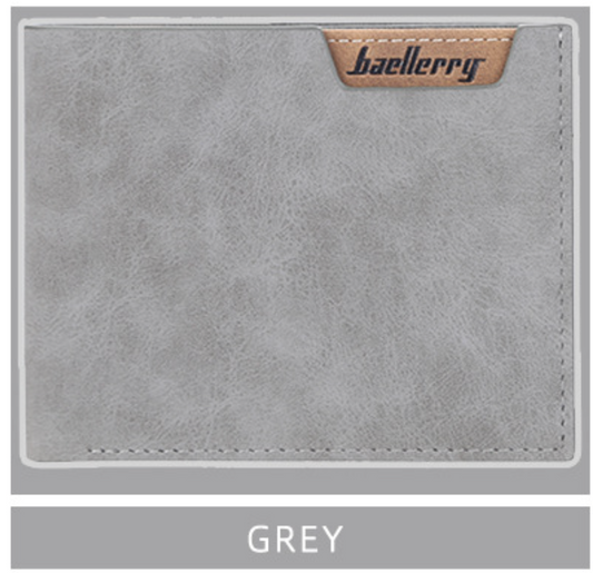 Baellerry Men’s Minimalist Short Wallet|Soft Matte PU Leather|Multi-card Capacity|Fast Shipping from Spain Warehouse