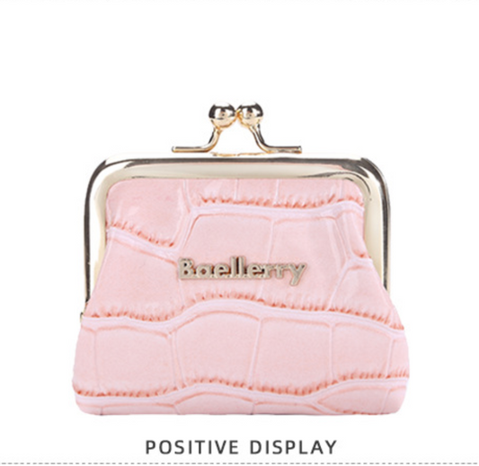 Baellerry Women’s Vintage Kiss-Lock Coin Purse|Crocodile Pattern PU Leather|Compact & Portable|Fast Shipping from Spain Warehouse