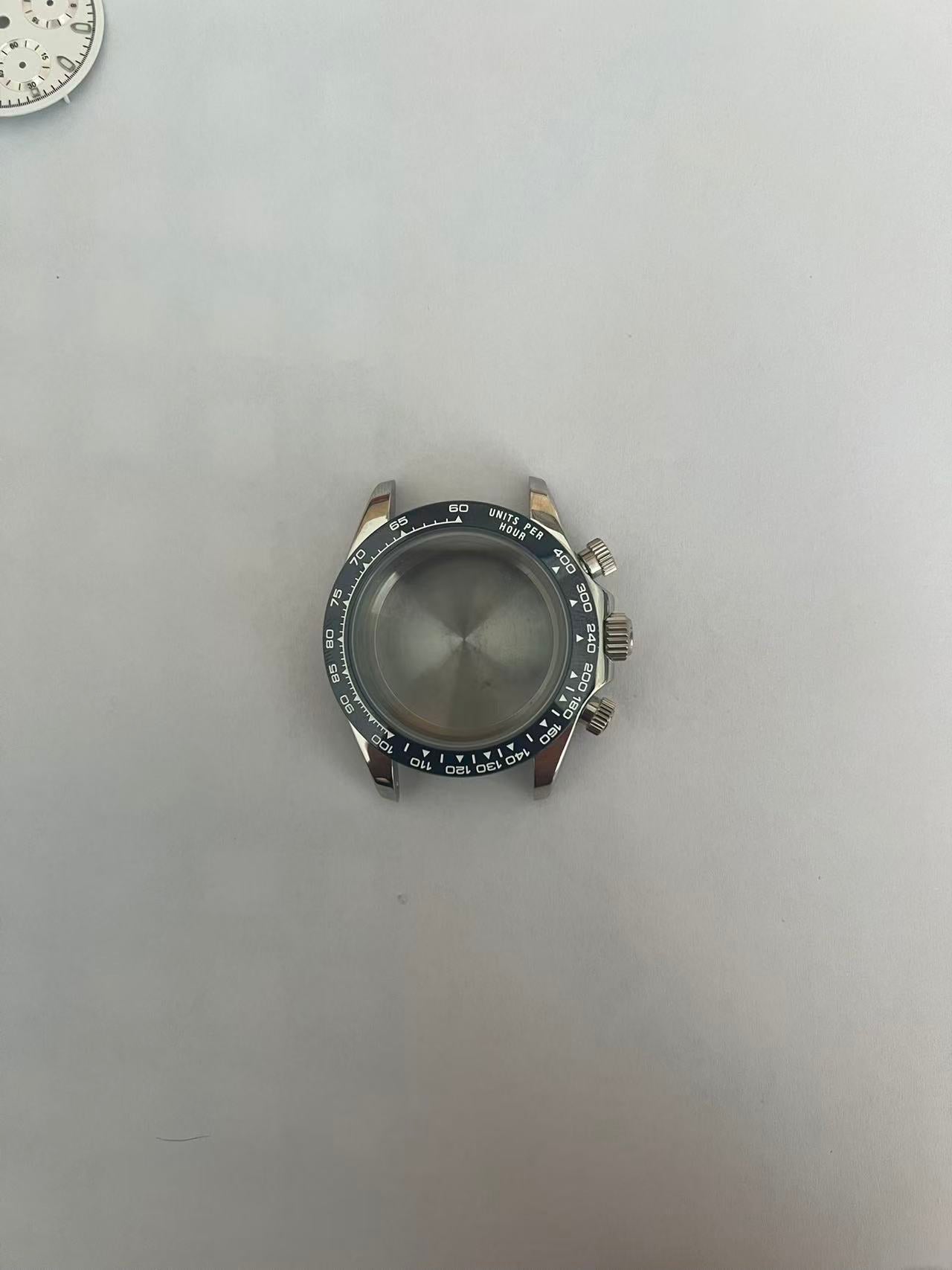 Stainless Steel Case with Blue Bezel