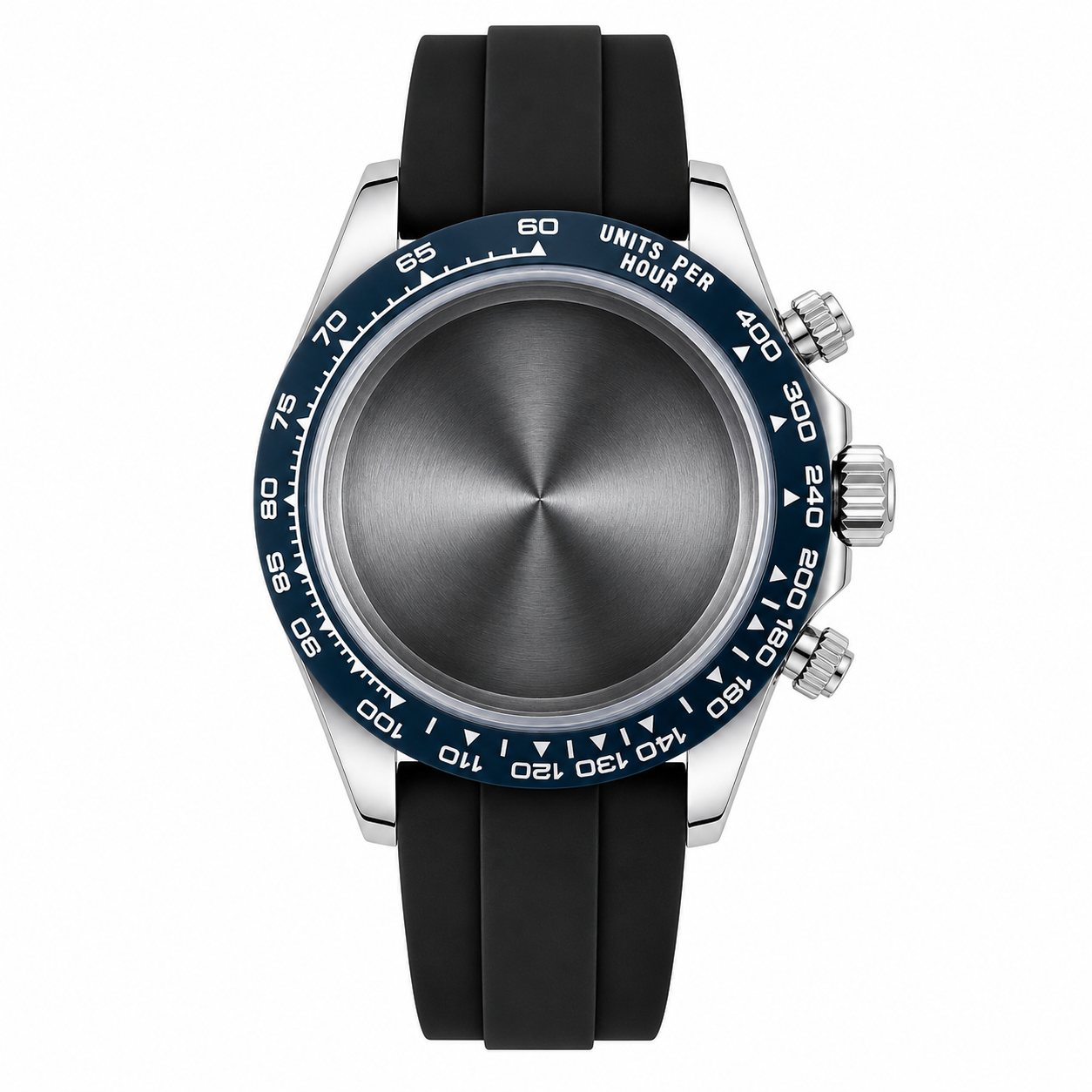 Silver Blue Bezel VK63 Chronograph Watch Case｜39mm Sport Custom Watch Replacement Part
