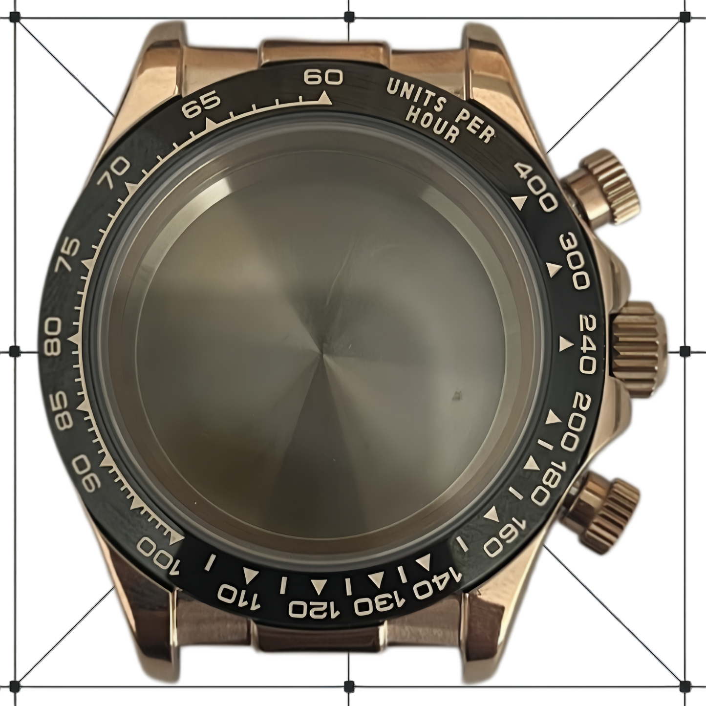 Gold Case with Black Bezel