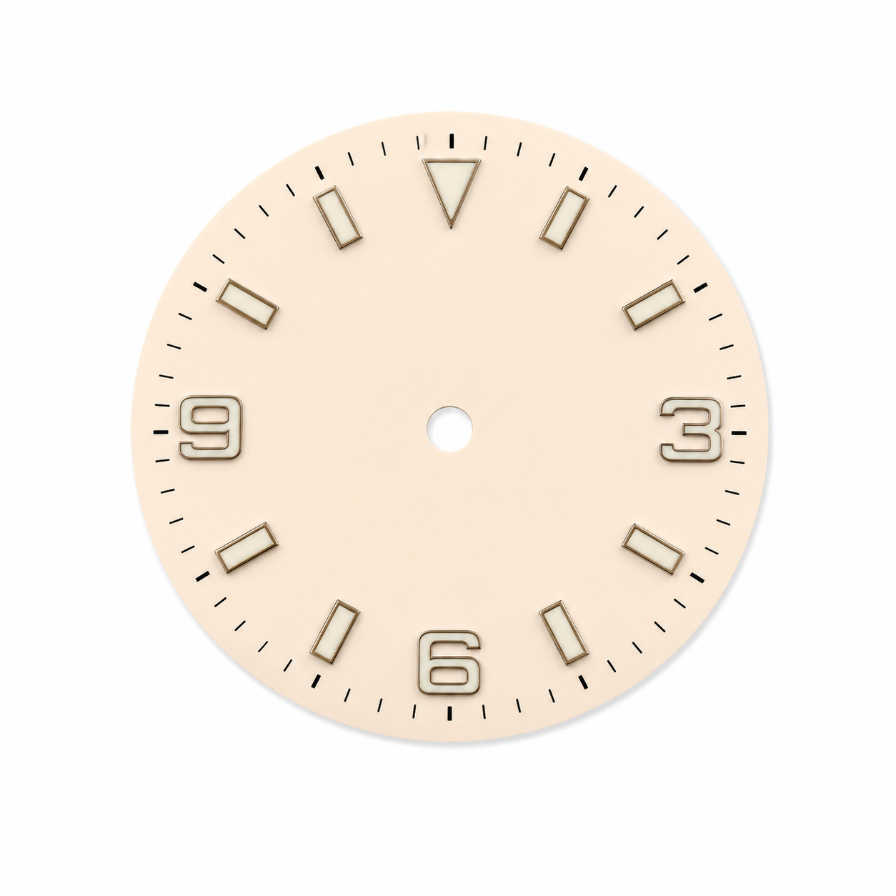 Ivory White Silver Numeral Custom Watch Dial | Compatible with NH35 Automatic Movement | Sport Style DIY Watch Part