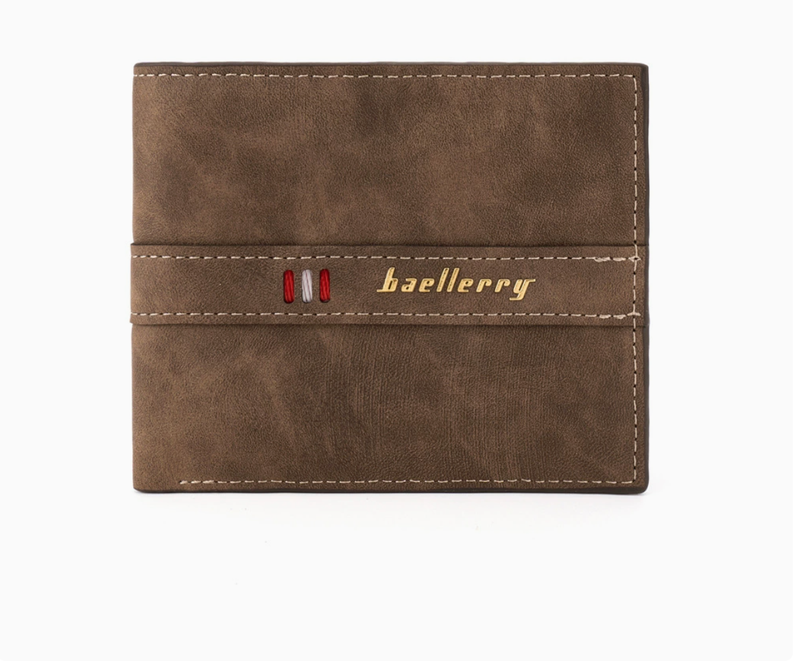 Baellerry Men’s Slim Bifold Wallet｜Minimalist PU Leather Card Holder｜Fast Shipping from Spain Warehouse