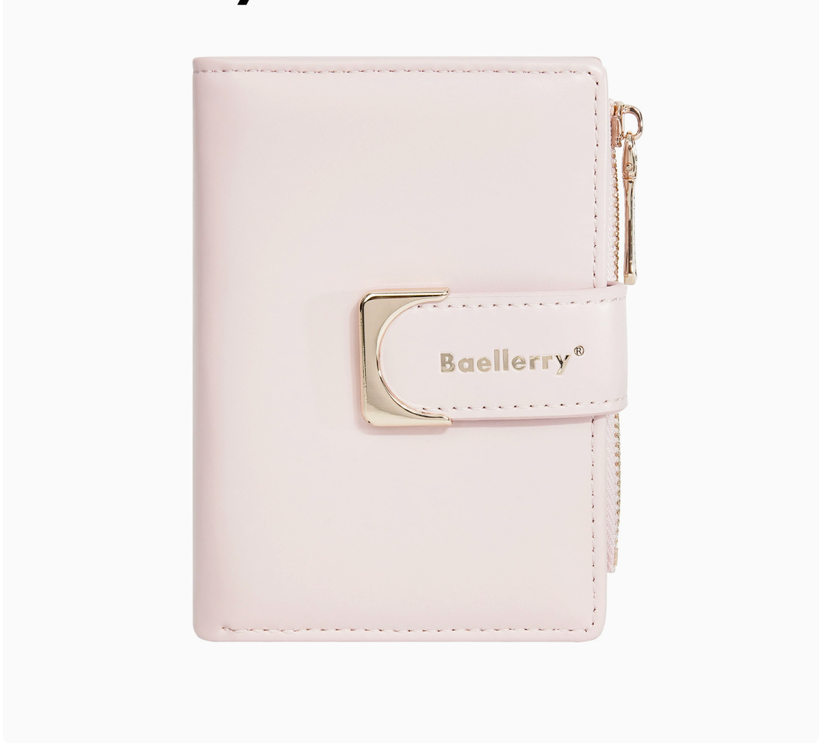 Baellerry Women’s Compact Short Wallet｜Elegant Macaron Colors｜Multi-Card PU Leather Wallet｜Shipped from Spain Warehouse