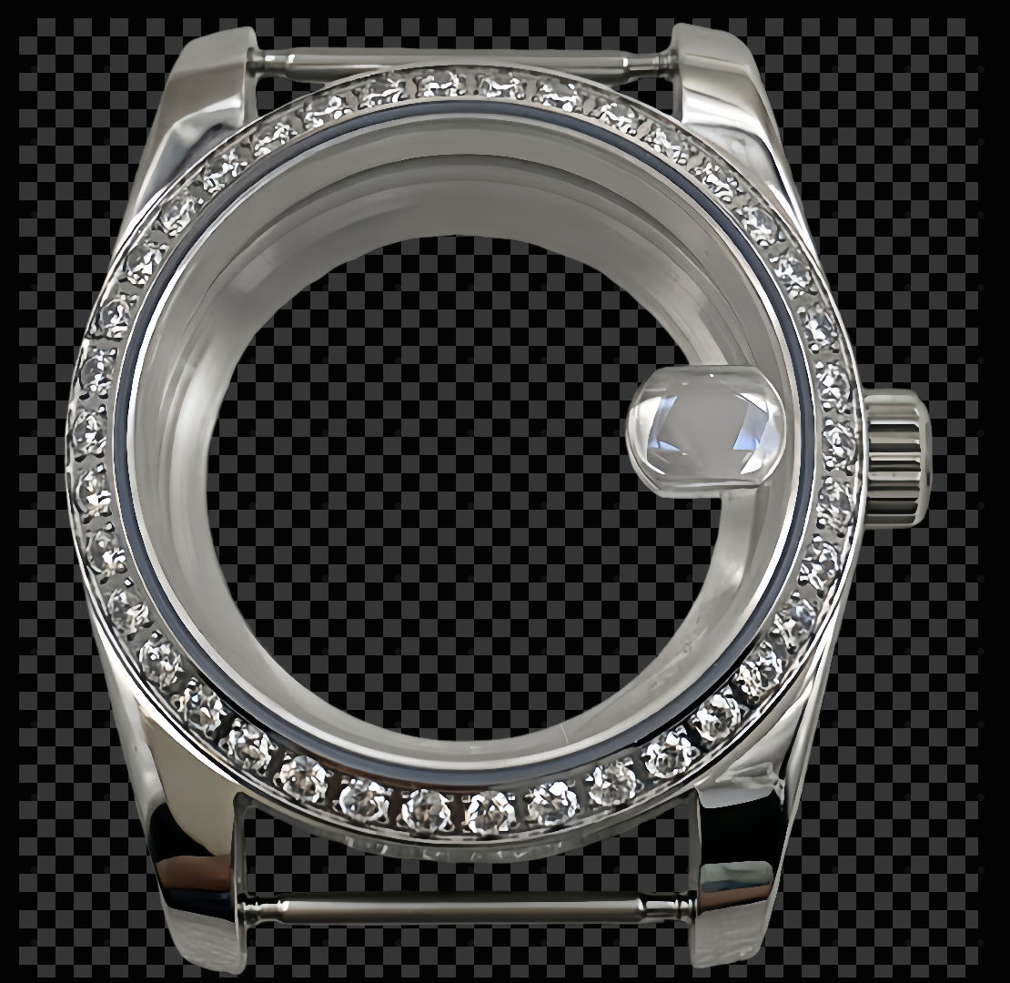Silver with Diamond Setting