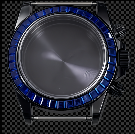 Black Case with Blue Diamonds