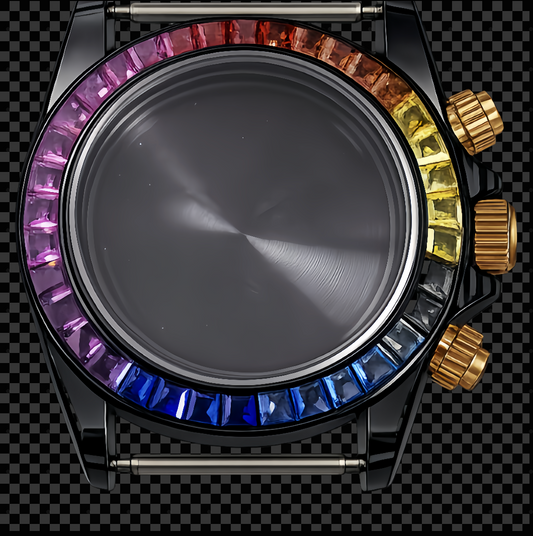 Black Dial + Multicolored Diamonds