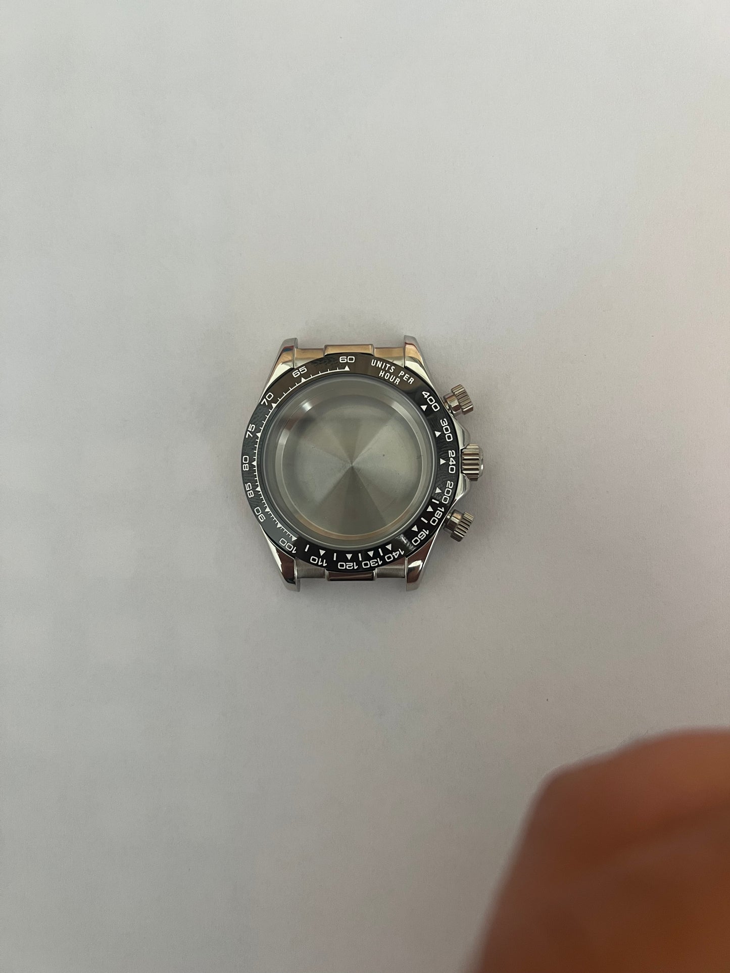 Silver Case with Black Bezel