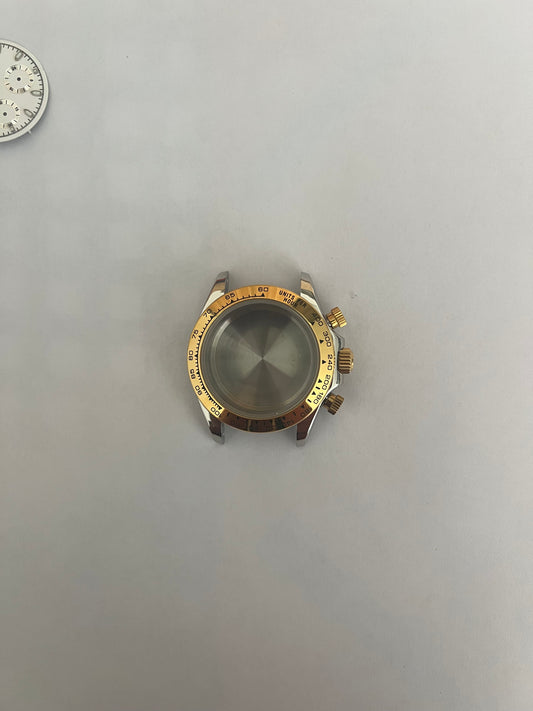 Stainless Steel Case with Gold Bezel