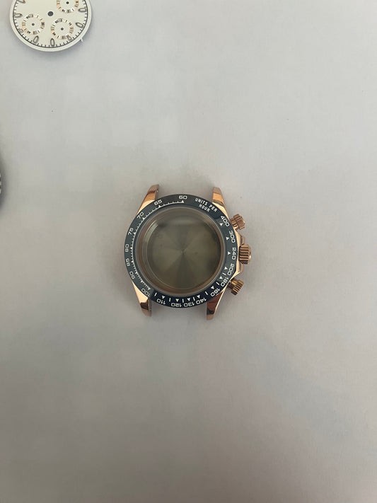 Rose Gold Case with Blue Bezel