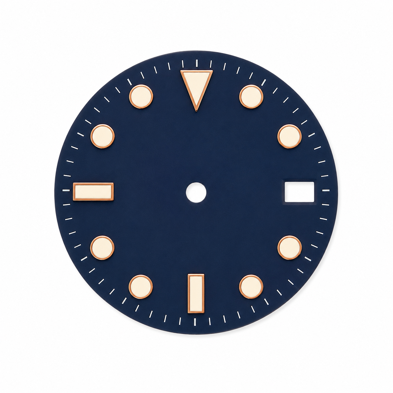 Navy Blue Luminous Custom Watch Dial | Compatible with NH35 Automatic Movement | Diver Style DIY Watch Part