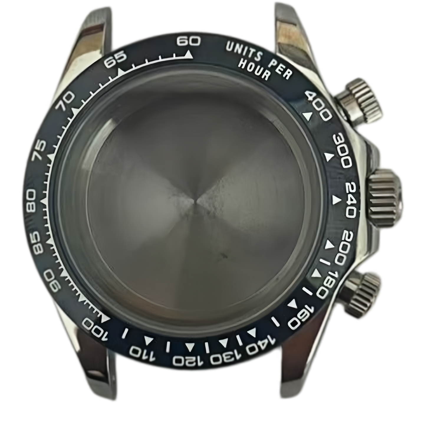 Stainless Steel Case with Blue Bezel
