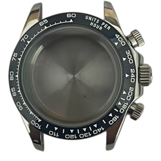 Stainless Steel Case with Blue Bezel