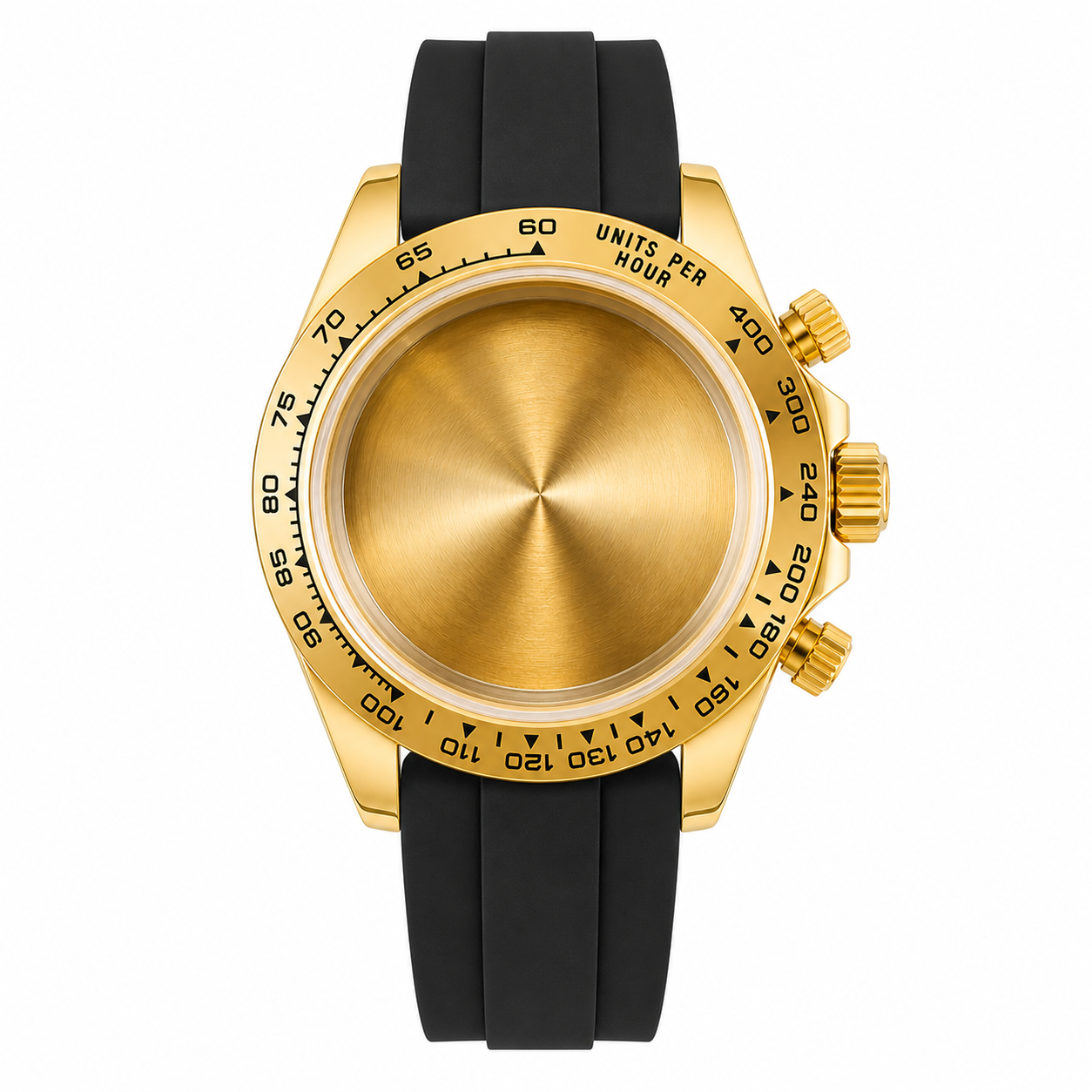 Gold Sport Custom Watch Compatible with VK63 Chronograph Movement｜39mm Sapphire Glass Personalized Watch