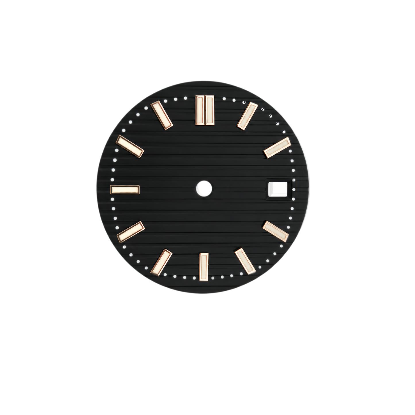 Black Vertical Textured Watch Dial for NH35 Automatic Movement | DIY Custom Watch Parts | Blank Dial Replacement