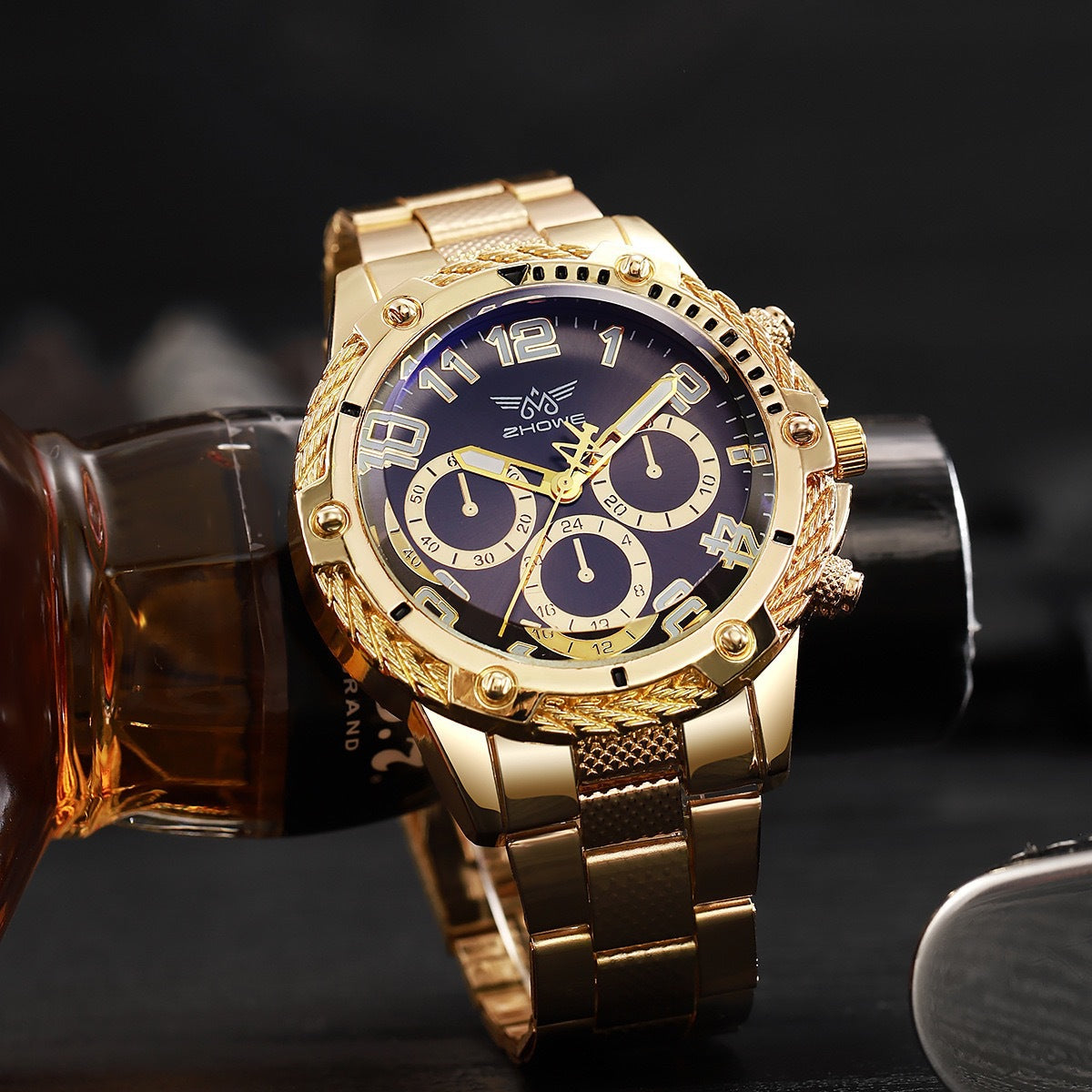 Luxury Gold Decorative Quartz Watch for Men – 41mm