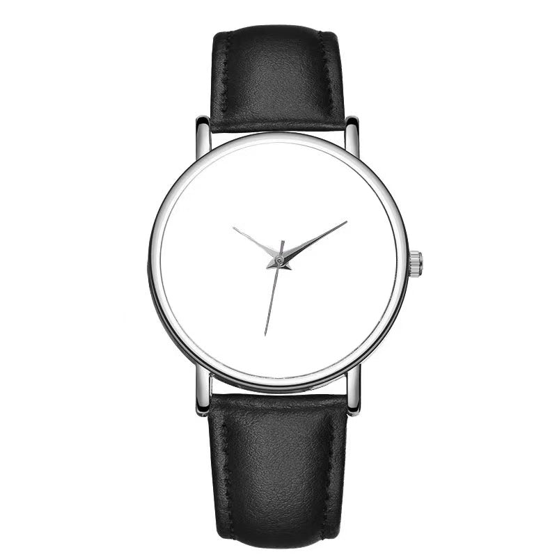 Custom DIY Minimalist Quartz Watch | 2035 Movement | Personalized Photo Dial | 38mm Genuine Leather Strap
