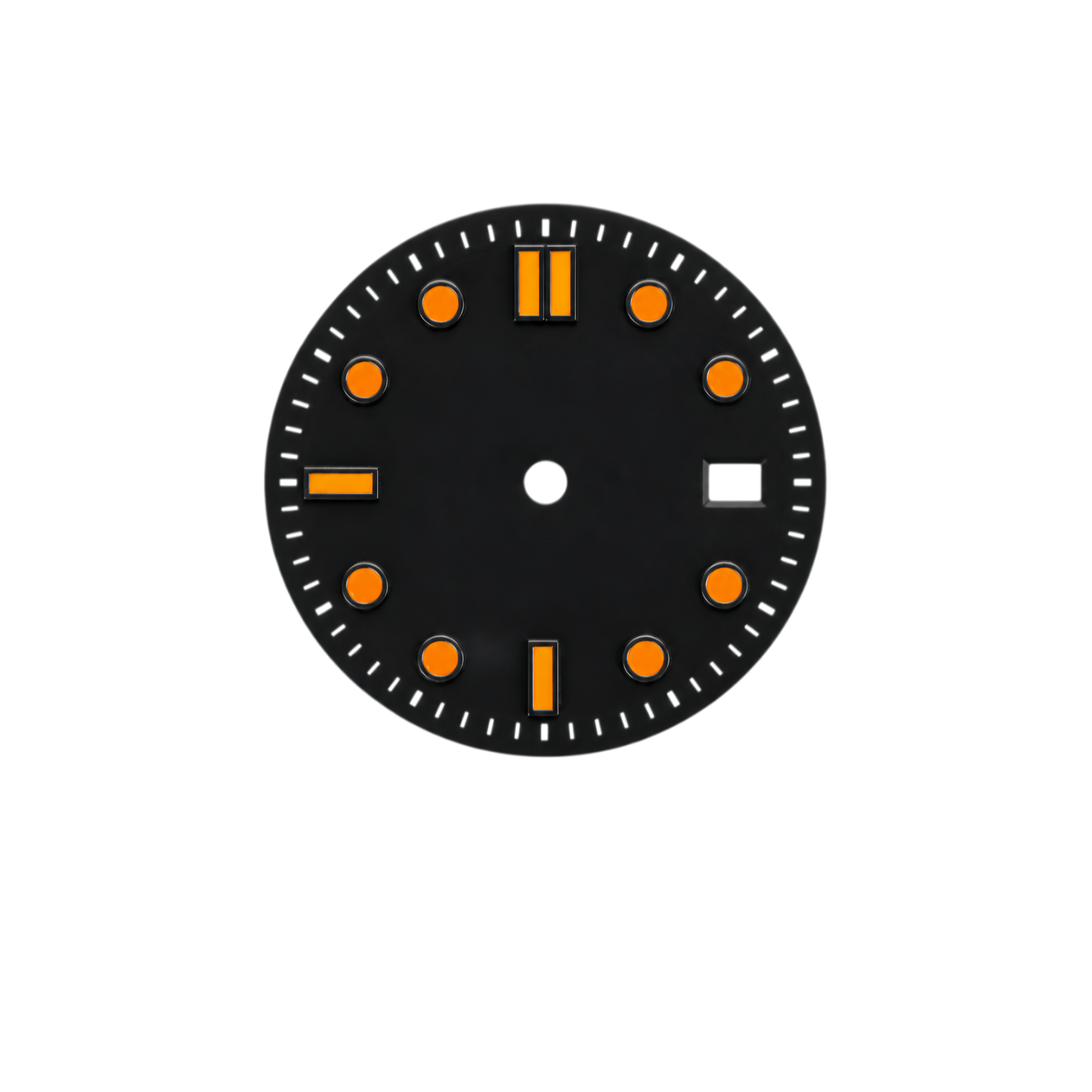 Black Orange Luminous Watch Dial for NH35 Automatic Movement | DIY Custom Watch Parts | Blank Dial Replacement