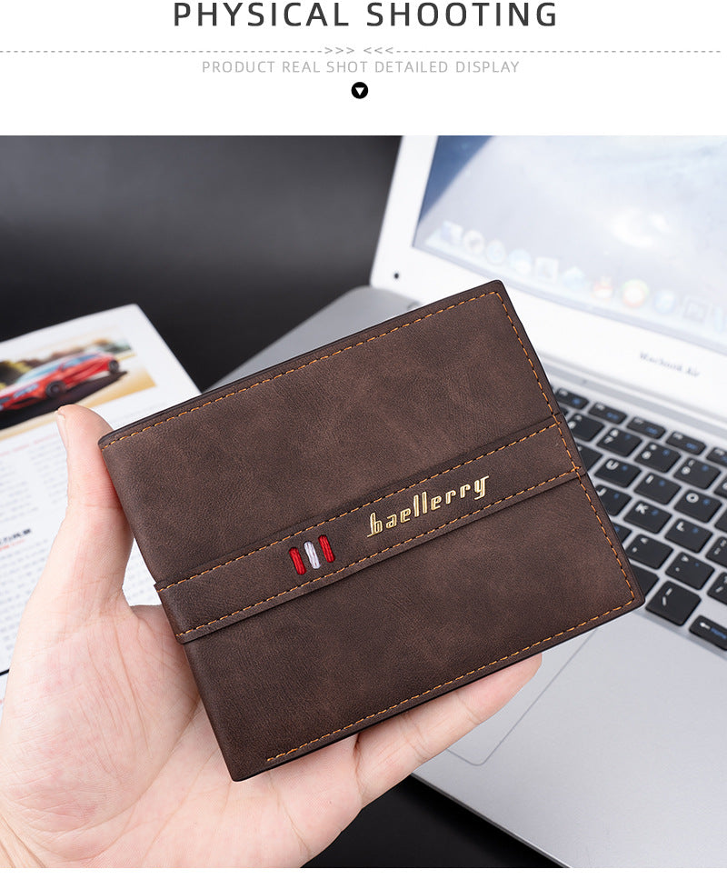 Baellerry Men’s Slim Bifold Wallet｜Minimalist PU Leather Card Holder｜Fast Shipping from Spain Warehouse