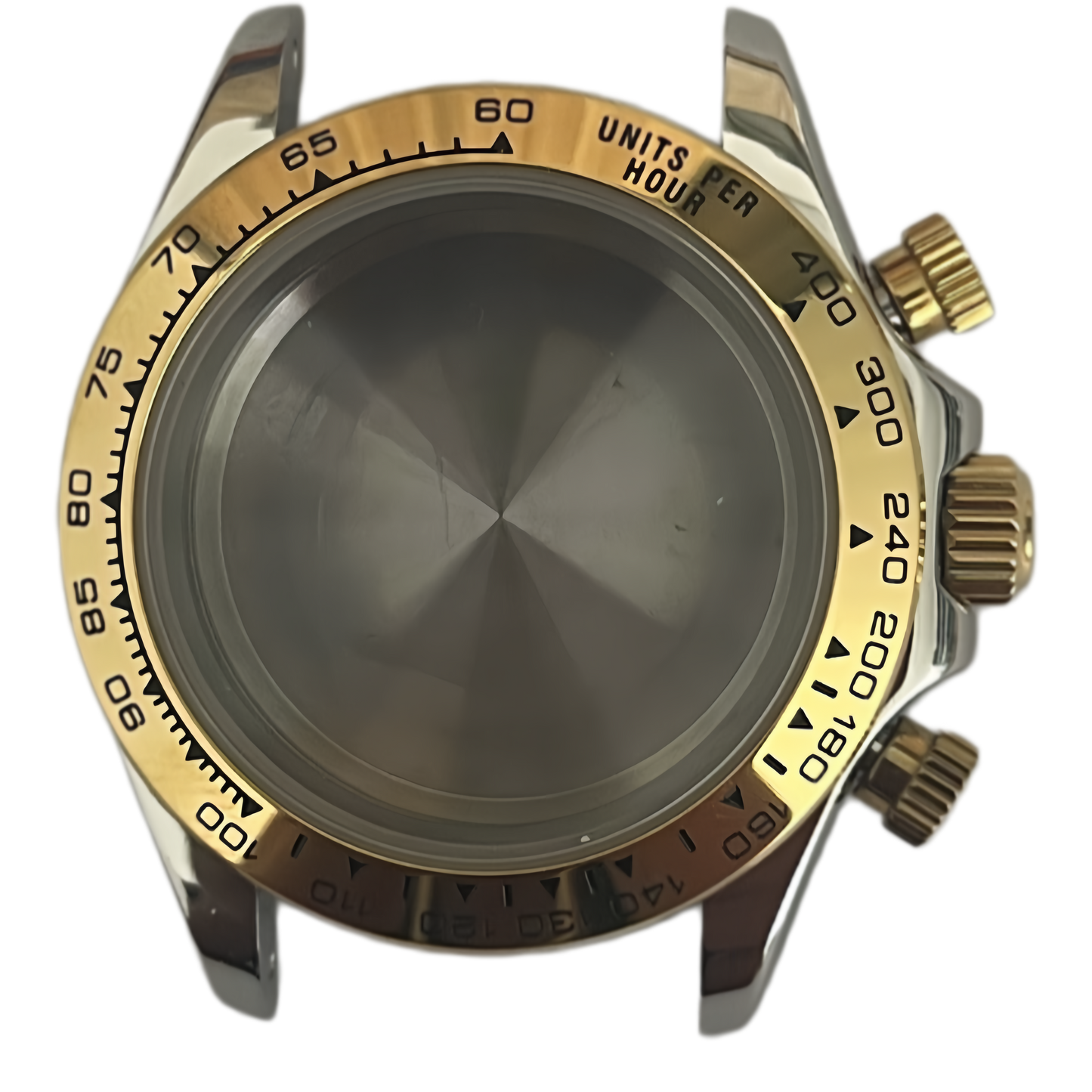 Stainless Steel Case with Gold Bezel