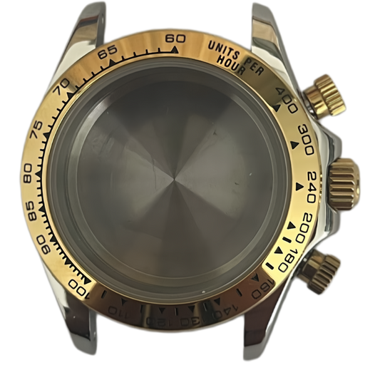 Stainless Steel Case with Gold Bezel