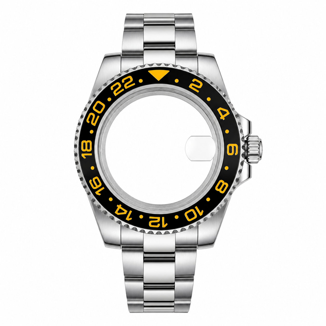 Silver Black Gold Bezel Custom Watch Case｜Metal Bracelet DIY Watch Part