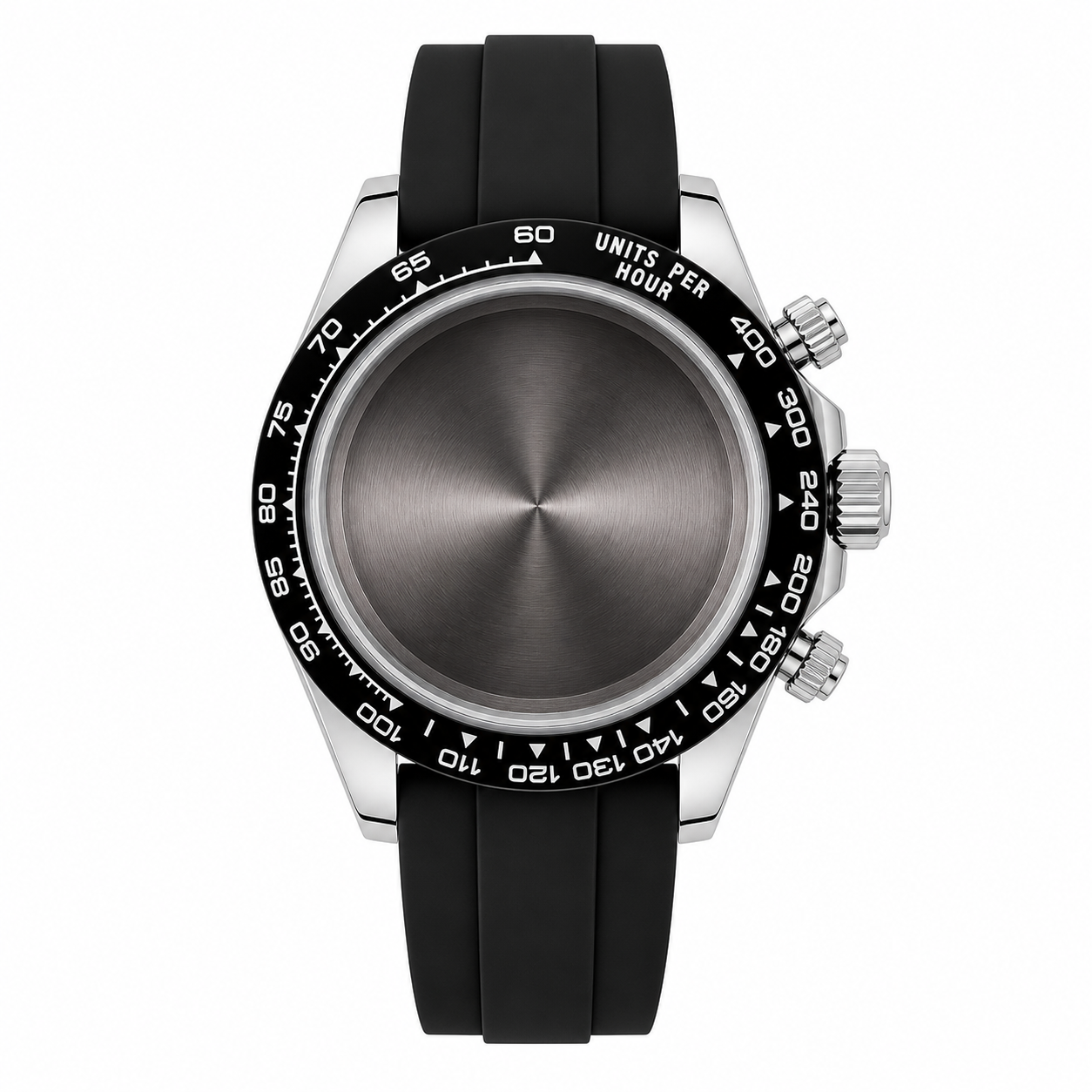 Silver Black Bezel VK63 Chronograph Watch Case｜39mm Sport Custom Watch Replacement Part