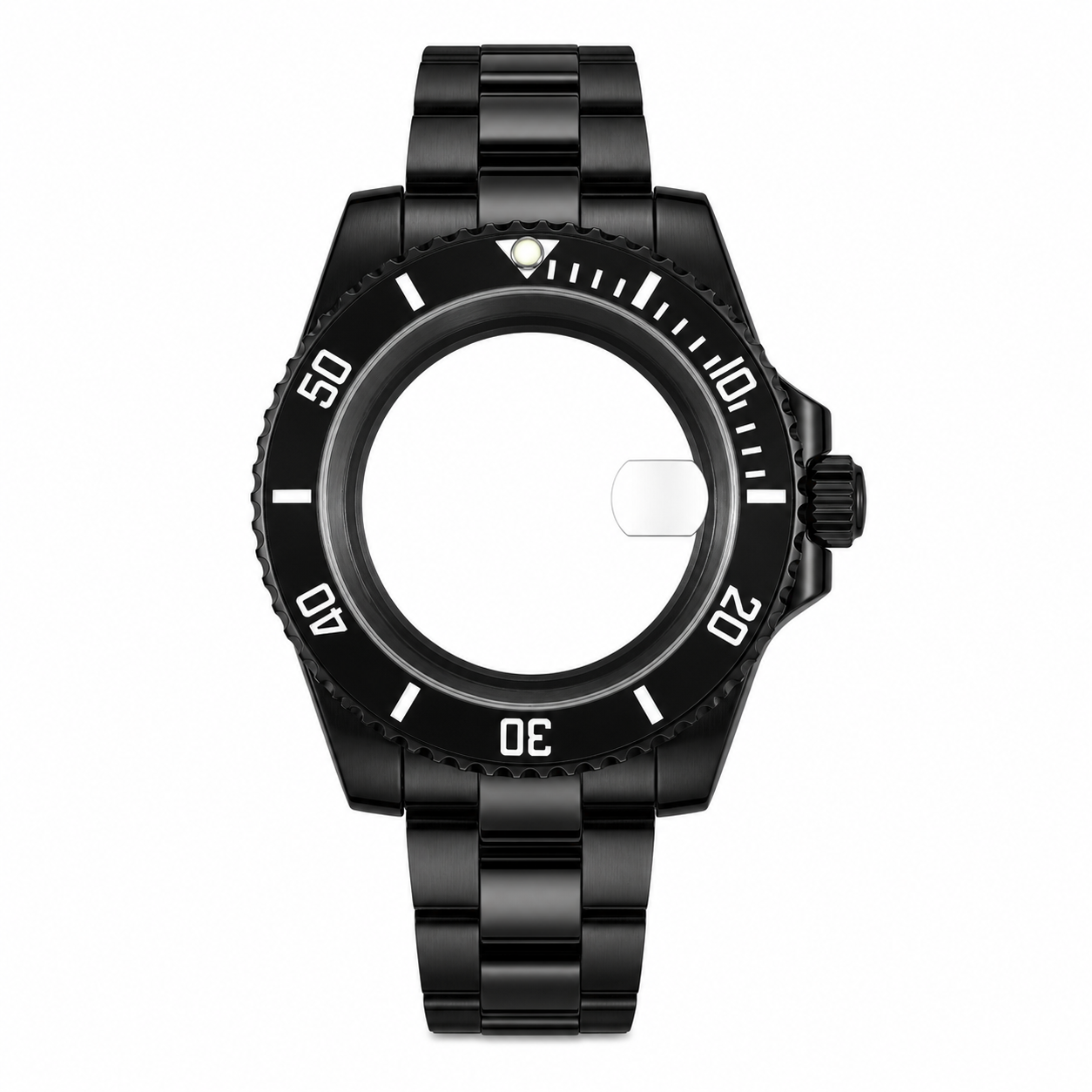 Black Custom Watch Case Set｜Metal Bracelet DIY Watch Part