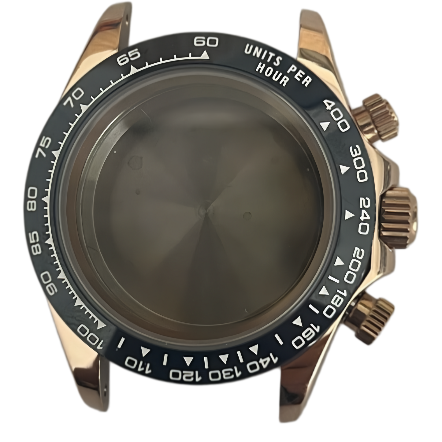 Rose Gold Case with Blue Bezel