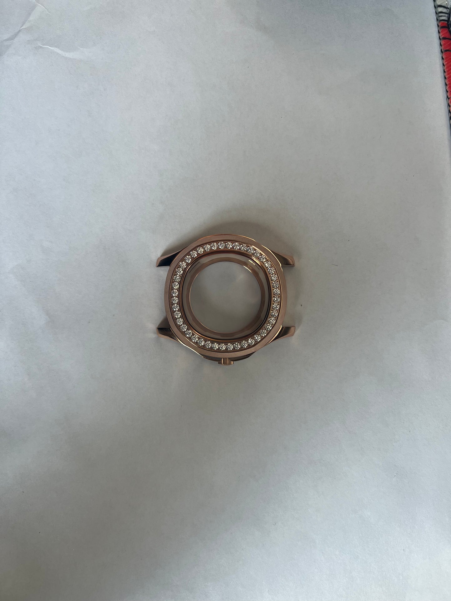 Rose Gold Case with Diamond Setting