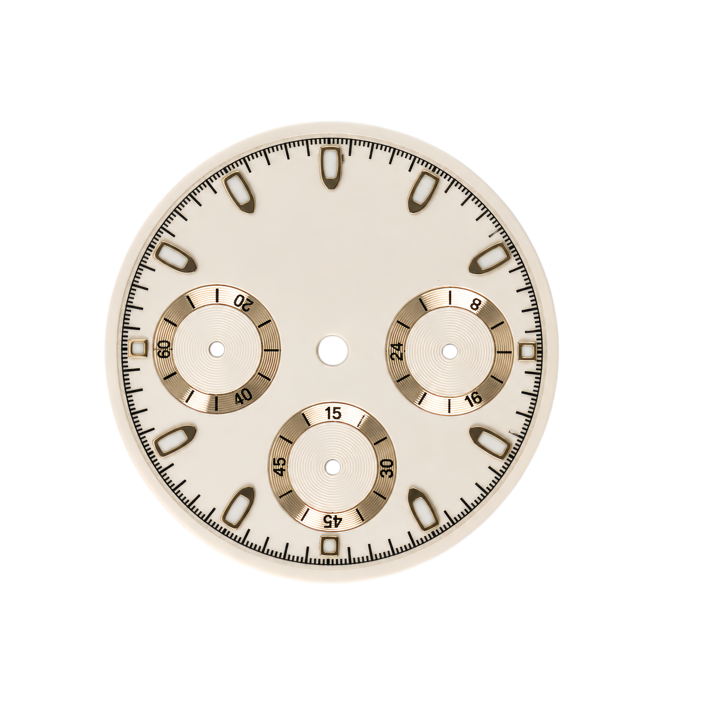 White VK63 Chronograph Dial｜39mm Sport Custom Watch Replacement Part
