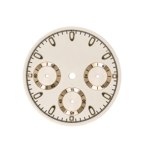 White VK63 Chronograph Dial｜39mm Sport Custom Watch Replacement Part